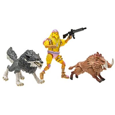Jazwares Fortnite Wolf und Wildschwein Duo-Modus 10,2 cm bewegliche Wolfs-, Wildschwein- und Cluck-Figuren mit Waffenzubehör Jazwares Fortnite Wolf und Wildschwein Duo-Modus 10,2 cm bewegliche Wolfs-, Wildschwein- und Cluck-Figuren mit Waffenzubehör