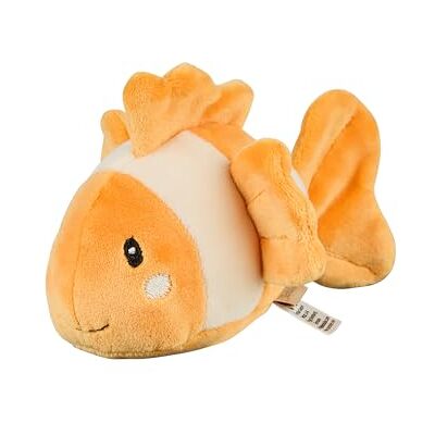 Sterntaler Kuscheltier S Clownfisch aus weichem Jersey und Samt, mit Rassel, gefüllt mit Polyesterwatte, 10 × 10 × 16 cm – dunkelgelb Sterntaler Kuscheltier S Clownfisch aus weichem Jersey und Samt, mit Rassel, gefüllt mit Polyesterwatte, 10 × 10 × 16 cm – dunkelgelb