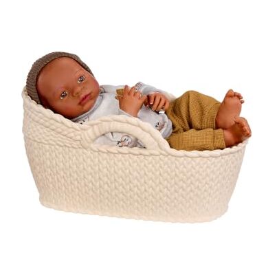MGA Entertainment BABY Born Real Realistische Reborn-Babypuppe, Junge Dunkler Hautton geschlossene Augen, 43 cm MGA Entertainment BABY Born Real Realistische Reborn-Babypuppe, Junge Dunkler Hautton geschlossene Augen, 43 cm