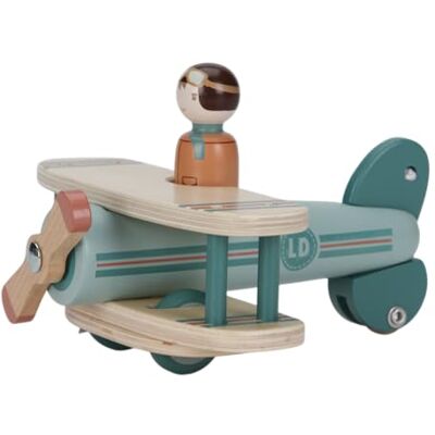 Little Dutch Flugzeug inkl. Spielfigur Holz Kinder blau Little Dutch Flugzeug inkl. Spielfigur Holz Kinder blau