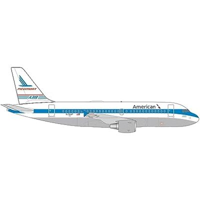 Herpa Modellflugzeug American Airlines Airbus A319, Piedmont Heritage Livery – N744P Piedmont Pacemaker, Miniatur im Maßstab 1:500, Sammlerstück, Modell ohne Standfuß, Metall Herpa Modellflugzeug American Airlines Airbus A319, Piedmont Heritage Livery – N744P Piedmont Pacemaker, Miniatur im Maßstab 1:500, Sammlerstück, Modell ohne Standfuß, Metall