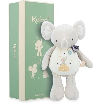 KALOO , Petites Chansons, Sound-Baby-Plüschtier Elefant, Ab Geburt Glocke zum Schütteln und Entdecken von Klängen, Große Ohren Leicht zu Greifen, Personalisierbare Geschenkbox KALOO , Petites Chansons, Sound-Baby-Plüschtier Elefant, Ab Geburt Glocke zum Schütteln und Entdecken von Klängen, Große Ohren Leicht zu Greifen, Personalisierbare Geschenkbox