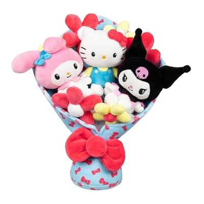 Jazwares Hello Kitty and Friends 12-inch Plush Celebration Bouquet 9 Plush Included Officially Licensed Sanrio Product from Jazwares Hello Kitty and Friends 12-inch Plush Celebration Bouquet 9 Plush Included Officially Licensed Sanrio Product from