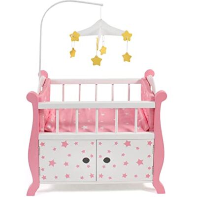 CHIC 2000 Puppenbett mit Mobile, Sterne Pink - Puppenbett CHIC 2000 Puppenbett mit Mobile, Sterne Pink - Puppenbett