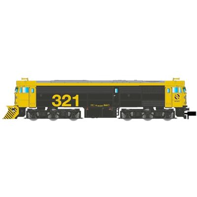 ARNOLD HN2632 RENFE, Diesellok 321, mit Schneepflug, gelbgraue Lackierung mit gelben Nummern, epV Diesellok ARNOLD HN2632 RENFE, Diesellok 321, mit Schneepflug, gelbgraue Lackierung mit gelben Nummern, epV Diesellok