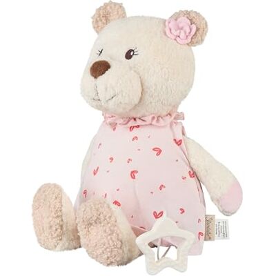 Sterntaler Spieluhr L Bär Betty, Kinder- und Babyspielzeug, kuschliger Flausch und bedrucktes Jersey, herausnehmbares Spielwerk, Sternengriff, Melodie: Brahm’s Wiegelied, 29×25×9,5 cm, cremeweiß Sterntaler Spieluhr L Bär Betty, Kinder- und Babyspielzeug, kuschliger Flausch und bedrucktes Jersey, herausnehmbares Spielwerk, Sternengriff, Melodie: Brahm’s Wiegelied, 29×25×9,5 cm, cremeweiß
