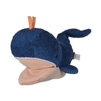 Sterntaler Handpuppe Wal aus weichem Flausch, Kinder- und Babyspielzeug, wattiert mit Polyesterwatte, 11,5 × 11 × 28 cm – Marine Sterntaler Handpuppe Wal aus weichem Flausch, Kinder- und Babyspielzeug, wattiert mit Polyesterwatte, 11,5 × 11 × 28 cm – Marine