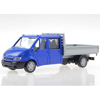 Rietze Ford Transit 2005 DoKa Pritsche blau Modellauto 1:87 Rietze Ford Transit 2005 DoKa Pritsche blau Modellauto 1:87