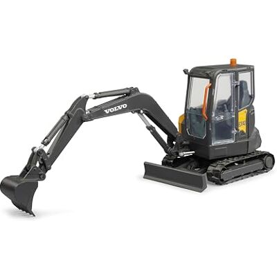 bruder 02465 Volvo Kompaktbagger ECR40-1:16 Baufahrzeug, Baustelle, Löffelbagger, Arbeiter, Baumaschine, Spielzeug, Schwarz bruder 02465 Volvo Kompaktbagger ECR40-1:16 Baufahrzeug, Baustelle, Löffelbagger, Arbeiter, Baumaschine, Spielzeug, Schwarz