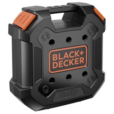 Smoby – Black+Decker Werkzeugkoffer für Kinder 36 Zubehörteile: Werkzeuge, Akkuschrauber mit mechanischer Schraubfunktion UVM. hergestellt mit 60% Recyclingmaterial, für Kinder ab 3 Jahren Smoby – Black+Decker Werkzeugkoffer für Kinder 36 Zubehörteile: Werkzeuge, Akkuschrauber mit mechanischer Schraubfunktion UVM. hergestellt mit 60% Recyclingmaterial, für Kinder ab 3 Jahren