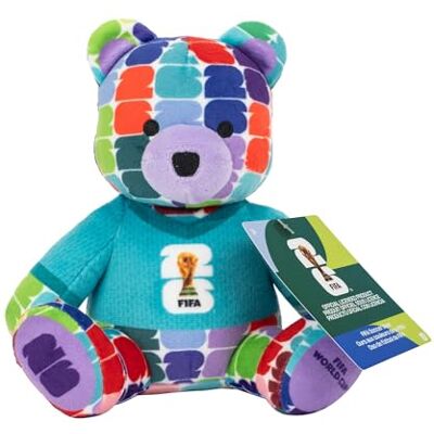 Jazwares FIFA® JPFI00163 FIFA® World Cup 26™ bunter Fußballbär aus Plüsch 15 cm offizieller 2026 World Cup Sammlerartikel mit FIFA® Pokal auf dem T-Shirt ab 3 Jahren offizielles Produkt Jazwares FIFA® JPFI00163 FIFA® World Cup 26™ bunter Fußballbär aus Plüsch 15 cm offizieller 2026 World Cup Sammlerartikel mit FIFA® Pokal auf dem T-Shirt ab 3 Jahren offizielles Produkt