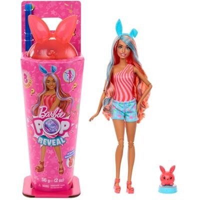 Barbie Pop-Reveal-Set aus Puppe und Accessoires, Shakes-Serie, duftende süße Kätzchen-Modepuppe & Haustier, mit 8 Überraschungen inklusive Farbwechsel, JCN87 Barbie Pop-Reveal-Set aus Puppe und Accessoires, Shakes-Serie, duftende süße Kätzchen-Modepuppe & Haustier, mit 8 Überraschungen inklusive Farbwechsel, JCN87