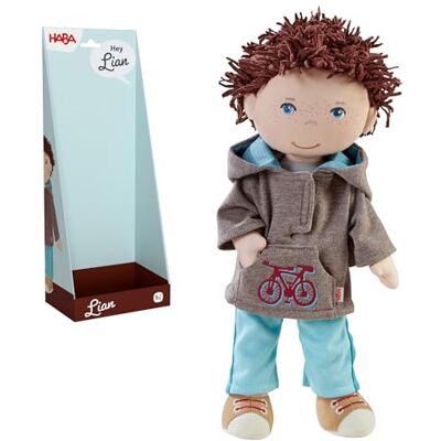 HABA Stoffpuppe Lian: 30 cm große Kuschelpuppe für Kleinkinder ab 18 Monaten – Weiche Anziehpuppe, waschbar & robust – Geschenk für Mädchen & Jungen HABA Stoffpuppe Lian: 30 cm große Kuschelpuppe für Kleinkinder ab 18 Monaten – Weiche Anziehpuppe, waschbar & robust – Geschenk für Mädchen & Jungen