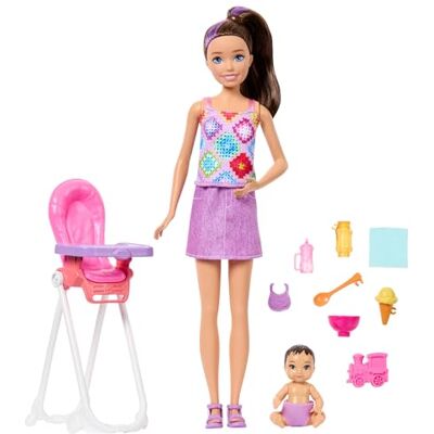 Barbie Skipper Babysitters Inc. Spielset mit brünetter Pferdeschwanz-Puppe Barbie Skipper Babysitters Inc. Spielset mit brünetter Pferdeschwanz-Puppe