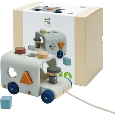 PlanToys Hellblauer Bus Sortier Spielzeug - Formensortierer PlanToys Hellblauer Bus Sortier Spielzeug - Formensortierer