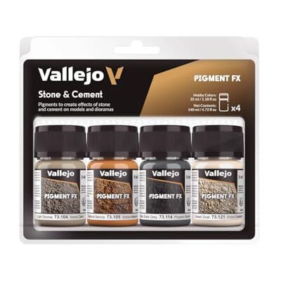 Vallejo 073192 Pigment-Set Stein und Beton, 35 ml (4er Pack) Vallejo 073192 Pigment-Set Stein und Beton, 35 ml (4er Pack)