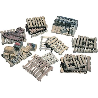 Woodland Scenics D204 verschiedene Palletten Verladungspaletten zum selbstanmalen Bausatz Assorted Skids Spur HO H0 1:87 Woodland Scenics D204 verschiedene Palletten Verladungspaletten zum selbstanmalen Bausatz Assorted Skids Spur HO H0 1:87
