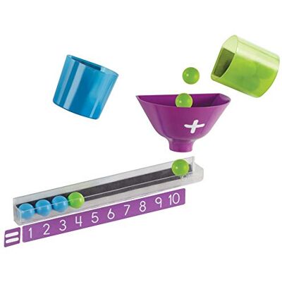 Learning Resources Magnetische Additionsmaschine, Alter 4+, Rechnen Lernen mit Bällen, Bechern und Zählleiste am Whiteboard Learning Resources Magnetische Additionsmaschine, Alter 4+, Rechnen Lernen mit Bällen, Bechern und Zählleiste am Whiteboard