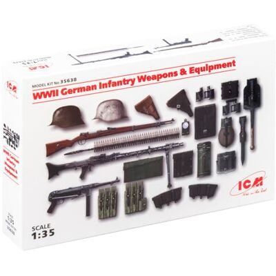ICM 035638-1/35 WWII Waffen und Ausrüstung, deutsche Infanterie Plastikmodellbausatz ICM 035638-1/35 WWII Waffen und Ausrüstung, deutsche Infanterie Plastikmodellbausatz