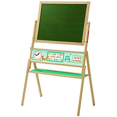 roba Tafel 'ABC Eule', Standtafel drehbar mit Schreibtafel liniert, Maltafel magnetisch, Holz, natur roba Tafel 'ABC Eule', Standtafel drehbar mit Schreibtafel liniert, Maltafel magnetisch, Holz, natur