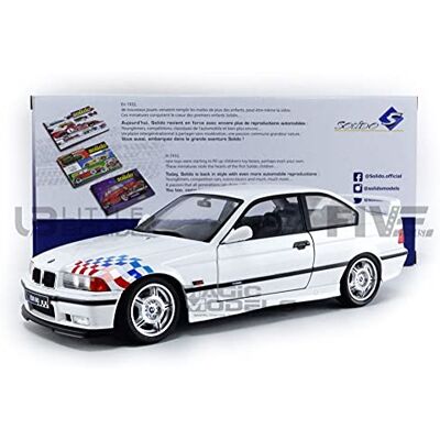 Solido BMW M3 Lightweight, E36 Coupé, 1995, Modellauto, Maßstab 1:18, weiß Solido BMW M3 Lightweight, E36 Coupé, 1995, Modellauto, Maßstab 1:18, weiß