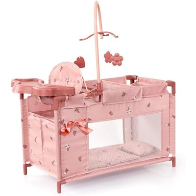 Bayer Puppenzubehör, Puppenbett mit integriertem Schrank und Sitz Spielmobile, Ablage, Bettdecke und Kissen für Rollenspiele geeignet Bayer Puppenzubehör, Puppenbett mit integriertem Schrank und Sitz Spielmobile, Ablage, Bettdecke und Kissen für Rollenspiele geeignet