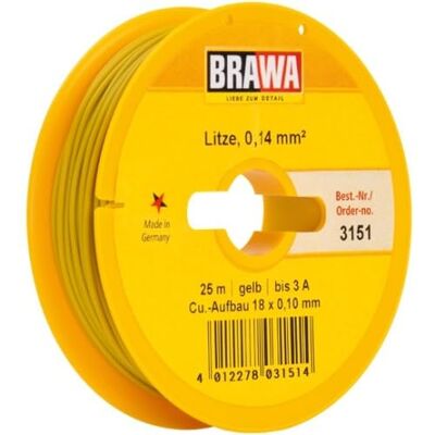 Brawa Abrollspule gelb 25m 3151 Brawa Abrollspule gelb 25m 3151
