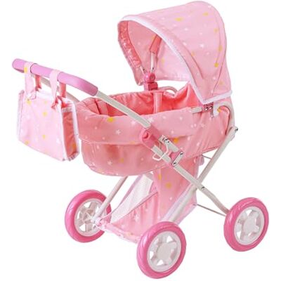 Olivia's Little World Twinkle Stars Deluxe Kinderwagen Puppenwagen Rosa OL-00011 Olivia's Little World Twinkle Stars Deluxe Kinderwagen Puppenwagen Rosa OL-00011