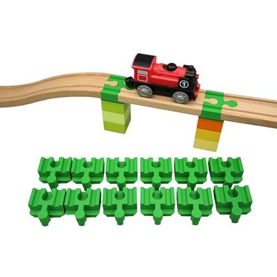 missing piece Duplo-Adapter für Holzeisenbahnen (12, Grün) missing piece Duplo-Adapter für Holzeisenbahnen (12, Grün)