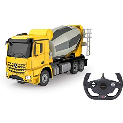 JAMARA 405213 Betonmischer Mercedes-Benz Arocs 1:24 2,4GHz A-manuell drehbare, Fahr-und Rückfahrlicht, Mischtrommel als Spardose nutzbar, Gelb JAMARA 405213 Betonmischer Mercedes-Benz Arocs 1:24 2,4GHz A-manuell drehbare, Fahr-und Rückfahrlicht, Mischtrommel als Spardose nutzbar, Gelb