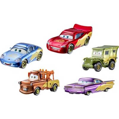 Mattel Disney und Pixar Rennautos 5er-Pack zum 20. Jubiläum 5 beliebte Charaktere aus dem Originalfilm: Lightning McQueen, Mater, Sally, Ramone and Sarge, JMJ85 Mattel Disney und Pixar Rennautos 5er-Pack zum 20. Jubiläum 5 beliebte Charaktere aus dem Originalfilm: Lightning McQueen, Mater, Sally, Ramone and Sarge, JMJ85