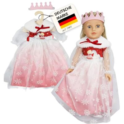 Heless 1680 Puppenkleid Winterprinzessin Lumi in Weiß und Rosa, mit Krone und Plüsch-Cape, für Puppen der Größe 28-35 cm Heless 1680 Puppenkleid Winterprinzessin Lumi in Weiß und Rosa, mit Krone und Plüsch-Cape, für Puppen der Größe 28-35 cm