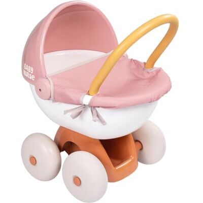 Smoby Baby Nurse Puppenwagen mit leisen Rädern & Verdeck Griffhöhe 53,5 cm- Für Puppen bis 42 cm (Nicht enthalten), mit recyceltem Material, Kinder ab 18 Monaten Smoby Baby Nurse Puppenwagen mit leisen Rädern & Verdeck Griffhöhe 53,5 cm- Für Puppen bis 42 cm (Nicht enthalten), mit recyceltem Material, Kinder ab 18 Monaten