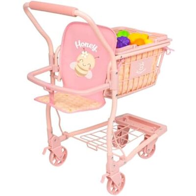 DE CUEVAS TOYS Supermarkt-Einkaufswagen mit Korb und Früchten Honey DeCuevas 52170 DE CUEVAS TOYS Supermarkt-Einkaufswagen mit Korb und Früchten Honey DeCuevas 52170