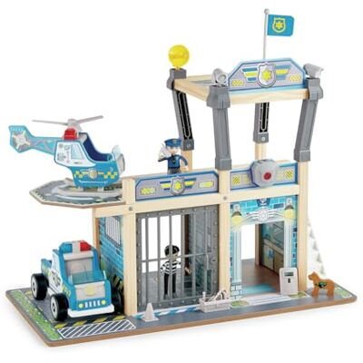Hape Zweistöckige Polizeistation Helikopter und Polizeiauto fördert die Fantasie Hape Zweistöckige Polizeistation Helikopter und Polizeiauto fördert die Fantasie