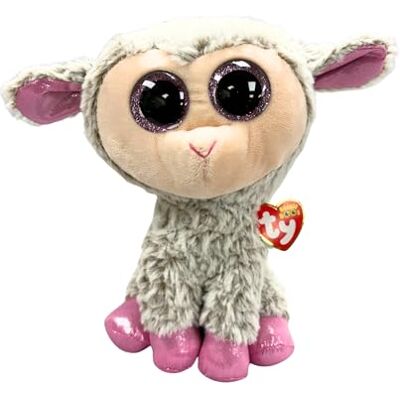 TY Dixie, Lamm grau/pink 24cm TY Dixie, Lamm grau/pink 24cm