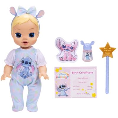 Disney Darlings Stitch Blonde Puppe (33 cm) Offiziell lizenziert von Jakks Pacific, interaktiv mit Licht & Soundeffekten, inklusive tollem Zubehör, für Mädchen 3+ Disney Darlings Stitch Blonde Puppe (33 cm) Offiziell lizenziert von Jakks Pacific, interaktiv mit Licht & Soundeffekten, inklusive tollem Zubehör, für Mädchen 3+