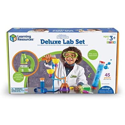 Learning Resources Primary Science Deluxe-Laborset, 20 wissenschaftliche Experimente für Kinder, Realistische Laborinstrumente für Kinder, Mint-Spielzeug für Vorschulkinder, 45-teilig, 3+ Learning Resources Primary Science Deluxe-Laborset, 20 wissenschaftliche Experimente für Kinder, Realistische Laborinstrumente für Kinder, Mint-Spielzeug für Vorschulkinder, 45-teilig, 3+