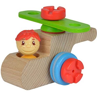 Eichhorn 100039103 Constructor Maxi Hubschrauber, 9-TLG., Holz-Konstruktions-Set, extra große Bauteile, FSC 100% Zertifiziertes Buchenholz, Made in Germany Eichhorn 100039103 Constructor Maxi Hubschrauber, 9-TLG., Holz-Konstruktions-Set, extra große Bauteile, FSC 100% Zertifiziertes Buchenholz, Made in Germany