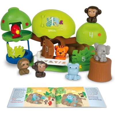 Learning Resources Peeksville Dschungel‑Safari Klappspielset mit 6 Tier‑Fingerpuppen – Motorikspaß ab 18 Monaten Learning Resources Peeksville Dschungel‑Safari Klappspielset mit 6 Tier‑Fingerpuppen – Motorikspaß ab 18 Monaten