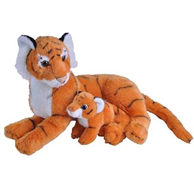 WILD REPUBLIC Mom and Baby Tiger, Großes Kuscheltier, 38 cm, Geschenkidee für Kinder, Kuscheltier mit Baby, Riesen-Stofftier aus recycelten Wasserflaschen WILD REPUBLIC Mom and Baby Tiger, Großes Kuscheltier, 38 cm, Geschenkidee für Kinder, Kuscheltier mit Baby, Riesen-Stofftier aus recycelten Wasserflaschen