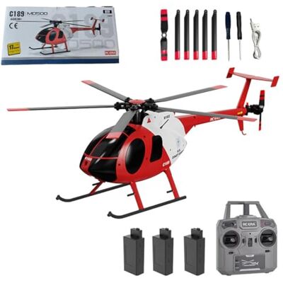 RCXTechPro C189 MD500 4-Kanal Einrotor RC Hubschrauber für Erwachsene, 6-Achsen-Gyro 1:28 Flybarless-Modell Little Bird Stabilisierung Brushless-Höhenhaltung Ferngesteuerter Helikopter – RTF RCXTechPro C189 MD500 4-Kanal Einrotor RC Hubschrauber für Erwachsene, 6-Achsen-Gyro 1:28 Flybarless-Modell Little Bird Stabilisierung Brushless-Höhenhaltung Ferngesteuerter Helikopter – RTF