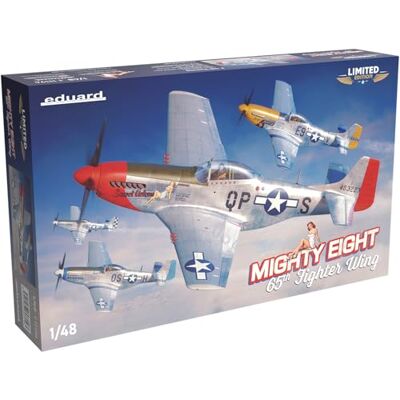 Eduard Edualdo EDU11196 1/48 Limited Edition USA P-51D Mustang Mighty Eight 65th Fighter Aircraft Plastic Model Eduard Edualdo EDU11196 1/48 Limited Edition USA P-51D Mustang Mighty Eight 65th Fighter Aircraft Plastic Model
