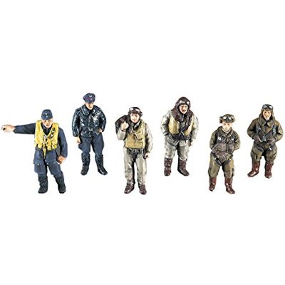 Hasegawa 36007 X48-7 WWII Pilot Figure Set (18), Mittel, Weiß Hasegawa 36007 X48-7 WWII Pilot Figure Set (18), Mittel, Weiß
