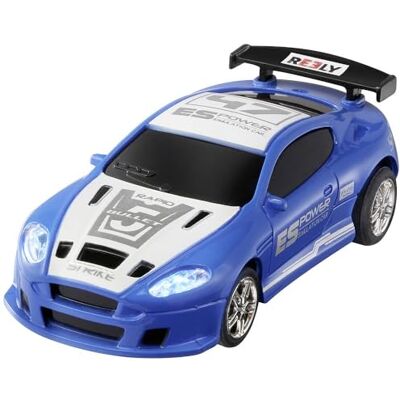 Reely Mini Racer Blau-Weiß Brushed 1:64 RC Modellauto Elektro Straßenmodell Heckantrieb (2WD) RTR 2,4 GHz Inkl. Akku un Reely Mini Racer Blau-Weiß Brushed 1:64 RC Modellauto Elektro Straßenmodell Heckantrieb (2WD) RTR 2,4 GHz Inkl. Akku un