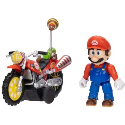 „Super Mario Galaxy“-Film: Mario mit Motorrad – 2,5" / 6,35 cm große Actionfigur, offiziell lizenziert von Jakks Pacific, 9 Gelenkpunkte, detailreiches Design, zurückziehen und losfahren! Ab 3 Jahren „Super Mario Galaxy“-Film: Mario mit Motorrad – 2,5" / 6,35 cm große Actionfigur, offiziell lizenziert von Jakks Pacific, 9 Gelenkpunkte, detailreiches Design, zurückziehen und losfahren! Ab 3 Jahren