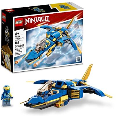 Lego NINJAGO Jay's Lightning Jet EVO 71784, Aufrüstbares Spielzeugflugzeug, Ninja Flugzeug-Bauset, Sammlerstück, Geburtstagsgeschenkidee für Kinder, Jungen und Mädchen ab 7 Jahren Lego NINJAGO Jay's Lightning Jet EVO 71784, Aufrüstbares Spielzeugflugzeug, Ninja Flugzeug-Bauset, Sammlerstück, Geburtstagsgeschenkidee für Kinder, Jungen und Mädchen ab 7 Jahren