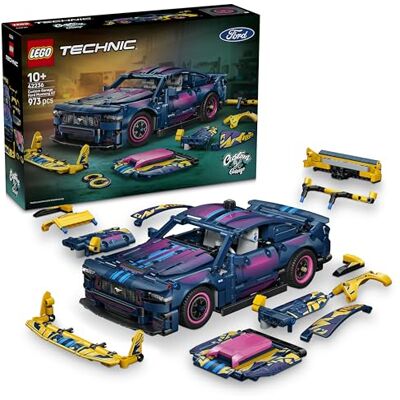 Lego Technic Ford Mustang GT Auto aus der Tuning-Werkstatt 42236 Spielzeug ab 10 Jahren für Jungen, anpassbares Spielzeugauto mit Lenkung und 8-Zylinder-Kolbenmotor, Geschenk, 973 Teile Lego Technic Ford Mustang GT Auto aus der Tuning-Werkstatt 42236 Spielzeug ab 10 Jahren für Jungen, anpassbares Spielzeugauto mit Lenkung und 8-Zylinder-Kolbenmotor, Geschenk, 973 Teile