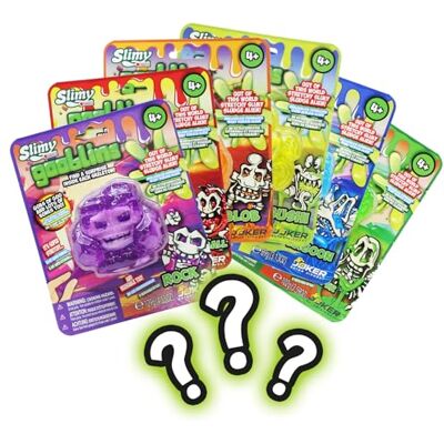 Slimy Gooblins schleimige Ghost Schleim Monster 100g super dehnbarer Original Slime mit lustig gruseligen Skeletten zum Entdecken und Sammeln Knetspielzeug (3 Jahre), Farbe:Überraschung Slimy Gooblins schleimige Ghost Schleim Monster 100g super dehnbarer Original Slime mit lustig gruseligen Skeletten zum Entdecken und Sammeln Knetspielzeug (3 Jahre), Farbe:Überraschung
