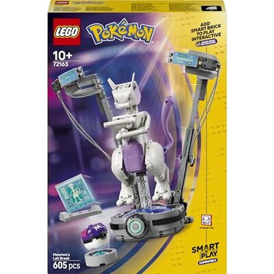 Lego Pokémon SMART Play: Mewtus Ausbruch aus dem Labor 72163 SMART Brick nicht enthalten, Kompatibles Set, 1 Tag, 1 Figur, Geschenk für Jungen & Mädchen ab 10 Jahren, 605 Teile Lego Pokémon SMART Play: Mewtus Ausbruch aus dem Labor 72163 SMART Brick nicht enthalten, Kompatibles Set, 1 Tag, 1 Figur, Geschenk für Jungen & Mädchen ab 10 Jahren, 605 Teile